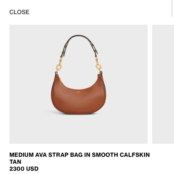 Celine—- Medium Ava strap bag in smooth calfskin—TAN —BRAND NEW!!!! - Picture 1 of 7